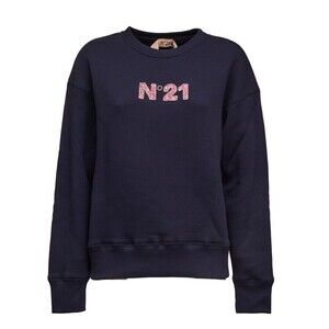 N°21 Oversized Crew-Neck Sweatshirt With Embellished Logo - NWT